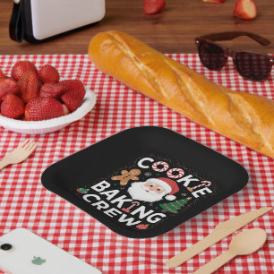 Plato De Papel Tripulación de Horneado de Galletas de Navidad Nav