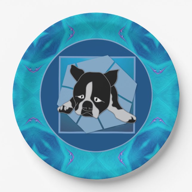 Plato De Papel Triste cachorro (Anverso)
