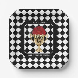 Plato De Papel Trofeo del Día de Derby y Rosas