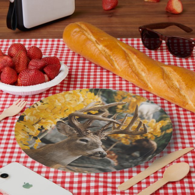 Plato De Papel Trophy Deer (Picnic)