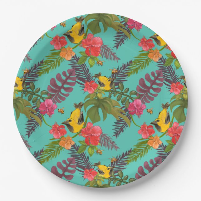Plato De Papel Tropical (Anverso)