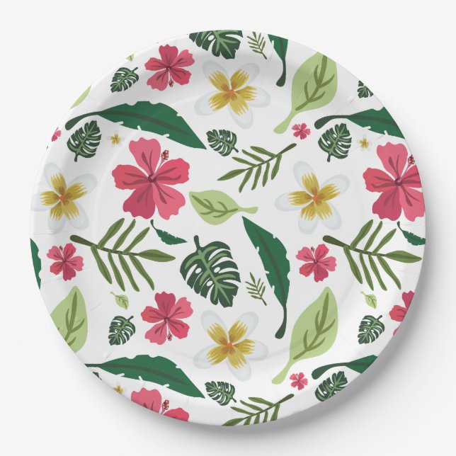 Plato De Papel Tropical  (Anverso)
