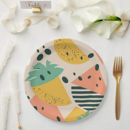 Plato De Papel Tropical & Summer Vibes