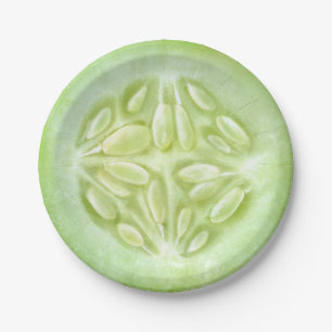 Plato De Papel Trozo de pepino