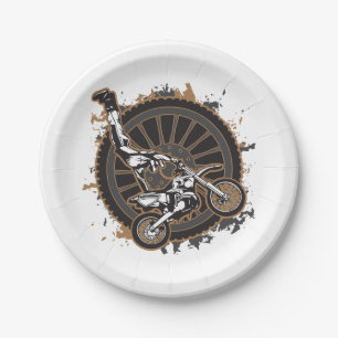 Plato De Papel Truco del motocrós