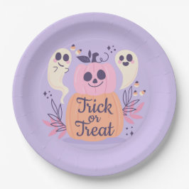 Plato De Papel Truco o trato fantasma