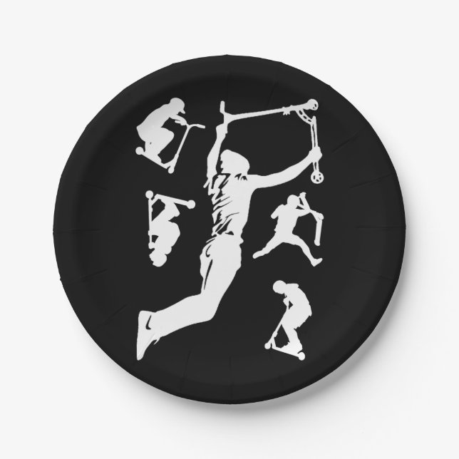 Plato De Papel Truco Scooter Scootering Trampas (Anverso)