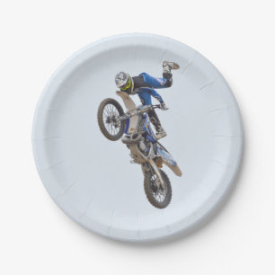 Plato De Papel Trucos del extremo del motocrós