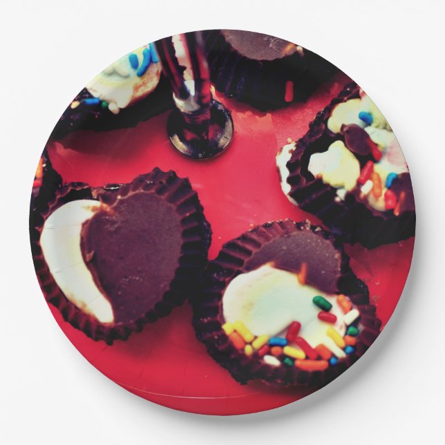 Plato De Papel Trufas de malvavisco (Anverso)