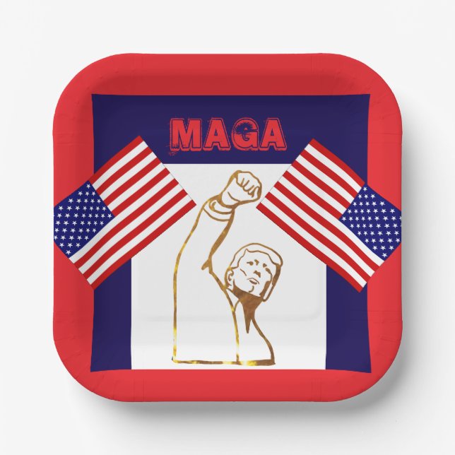PLATO DE PAPEL TRUMP (Anverso)