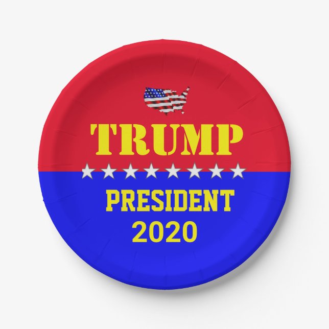 PLATO DE PAPEL TRUMP 2020 (Anverso)