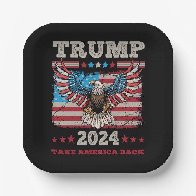 Plato De Papel Trump 2024 (Anverso)