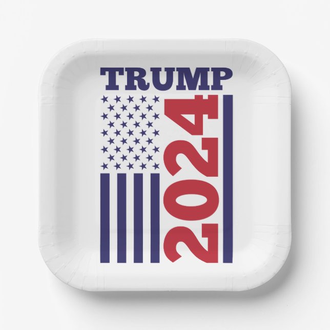 Plato De Papel Trump 2024 (Anverso)