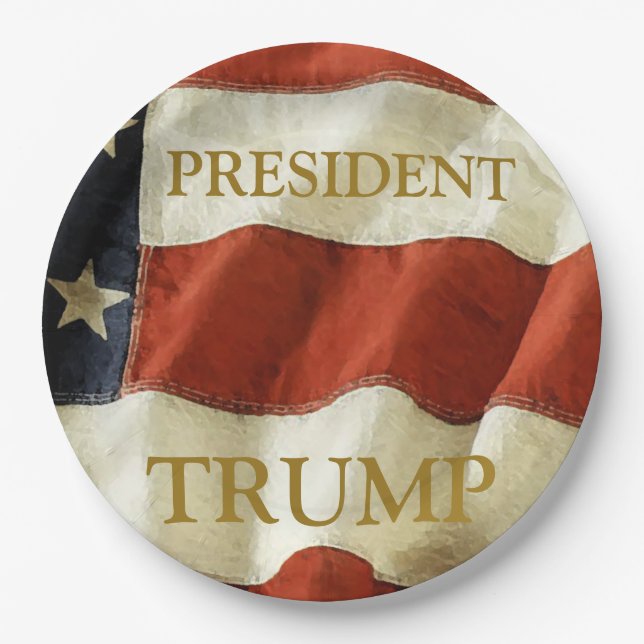 Plato De Papel Trump 2024 (Anverso)