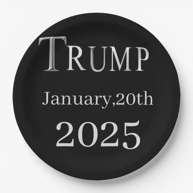 PLATO DE PAPEL TRUMP 2025 (Anverso)