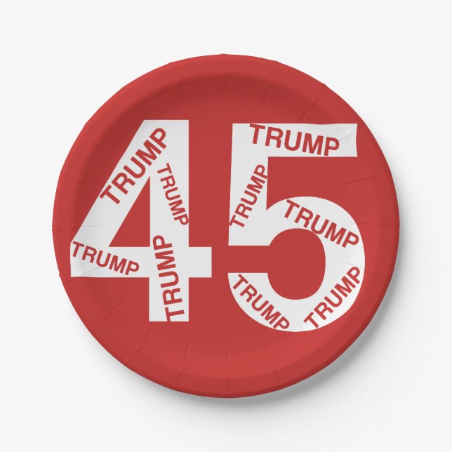 Plato De Papel TRUMP 45º presidente de la plancha de papel de los (Anverso)