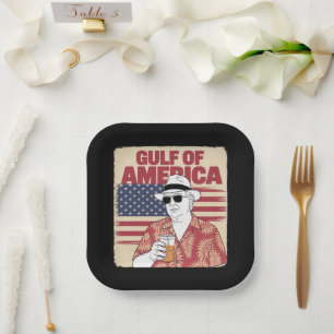 Plato De Papel Trump América Golfo México Presidente Trump