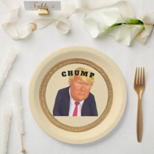 Plato de papel Trump/Carne de cañón