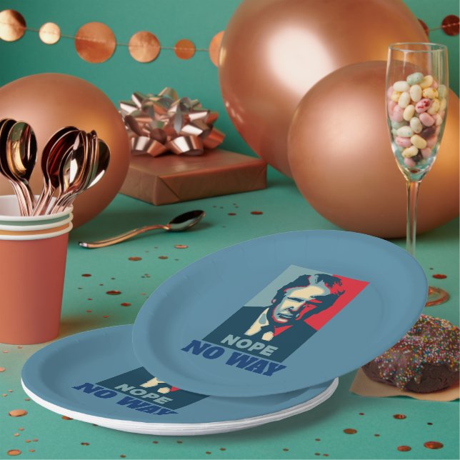 Plato de papel Trump Nope No Way (Multi)