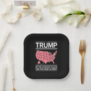 Plato De Papel Trump tiene mejor cobertura que 5G ¿Puedes escucha