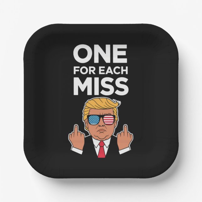 Plato De Papel Trump Uno Por Cada Error  (Anverso)