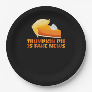 Plato De Papel Trumpkin Pumpkin Pie Funny Thankending