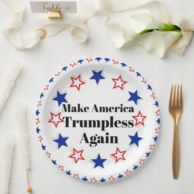 Plato De Papel Trumpless Paper Plate (Boda)