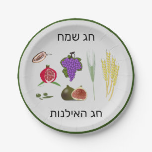 Plato De Papel Tu Bishvat