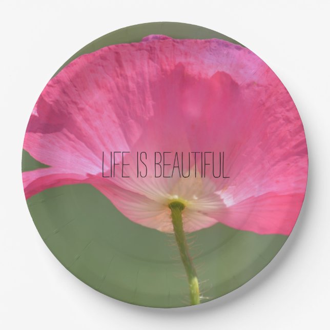 Plato De Papel Tu foto y texto personalizados (Anverso)