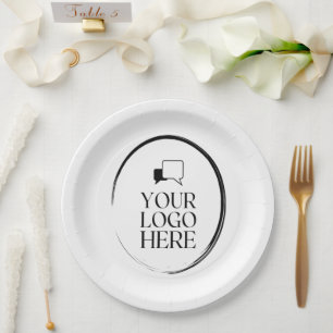 Plato De Papel Tu Logo Aquí