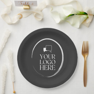 Plato De Papel Tu Logo Aquí Moderno