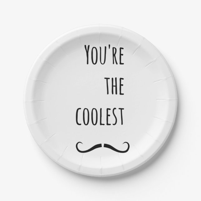 Plato De Papel Tu Mustache Más Cómodo (Anverso)