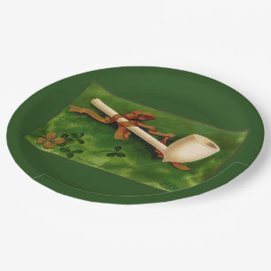 Plato De Papel Tubo Irlandés Día de San Patricio Papel