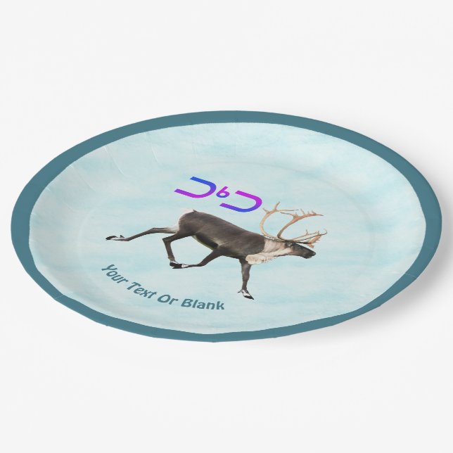 Plato De Papel Tuktu - Caribou On Snow (Angular)