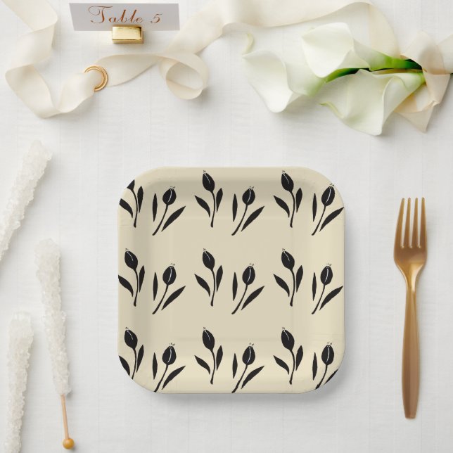 Plato De Papel Tulipán (Boda)