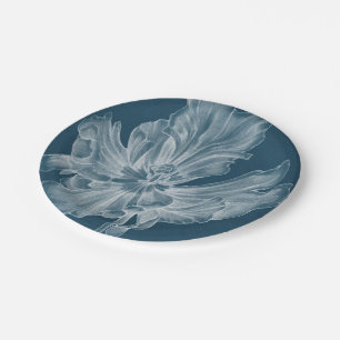 Plato De Papel Tulipán II Monocromo