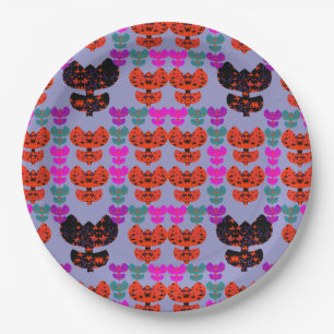Plato De Papel Tulipanes Estrellas