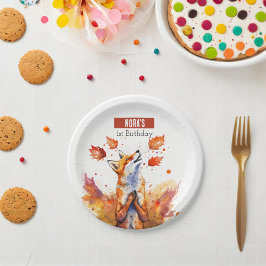 Plato De Papel Turno de moda Fox - Fiesta de Cumpleaños -