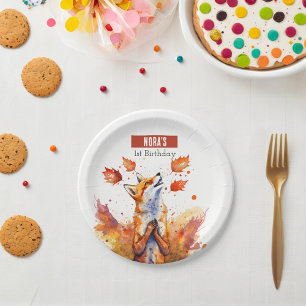 Plato De Papel Turno de moda Fox - Fiesta de Cumpleaños -