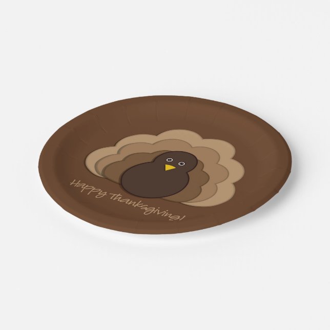 Plato De Papel Turquía de Acción de Gracias (Angular)