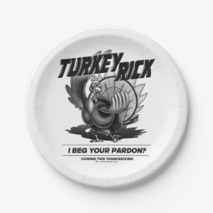 Plato De Papel Turquía Rick "Le Ruego Su Perdón"