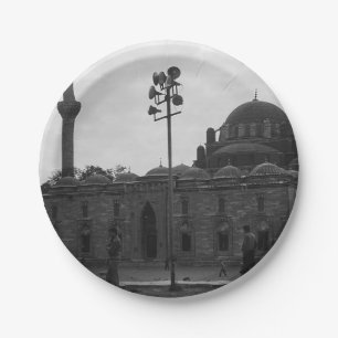 Plato De Papel Turquía Vintage Estambul mezquita camii Beyazit Ca