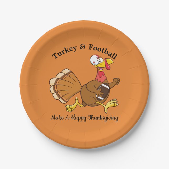 Plato De Papel Turquía y fútbol (Anverso)