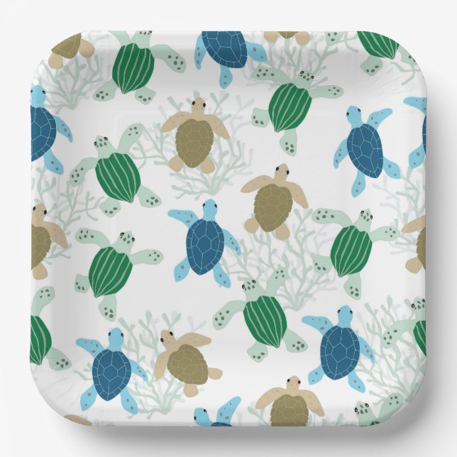 Plato De Papel Turtle  (Anverso)