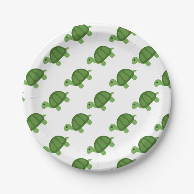 Plato De Papel Turtle Emoji (Anverso)