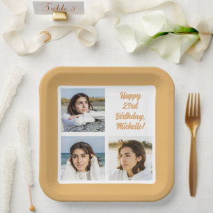 Plato De Papel TUS Fotos y Texto