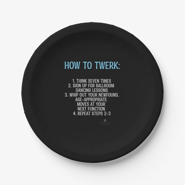 Plato De Papel Tutorial de twerking - ¡NO! 7" (Anverso)