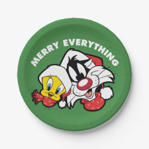 Plato De Papel TWEETY™ y SYLVESTER™ "Merry Everything"