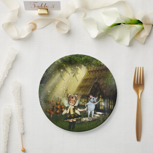Plato De Papel Twilight Fairy Haven (Boda)