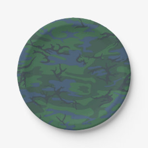 Plato De Papel Twilight Green Camo